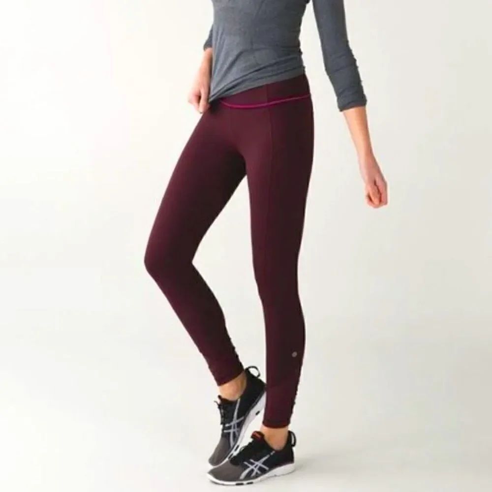 Lululemon Pace Queen Tight Bordeaux Drama Leggings 4